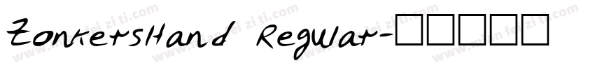 ZonkersHand Regular字体转换